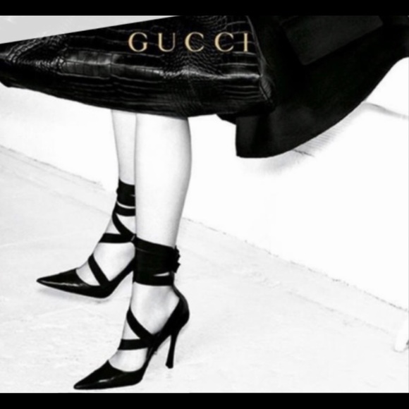 ICONIC GUCCI x TOM FORD RUNWAY W/F 2002 COLLECTION BLACK LEATHER STILETTOS AUTH - Picture 4 of 17
